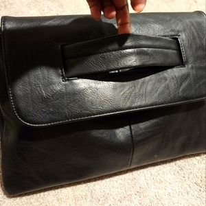 Large black clutch